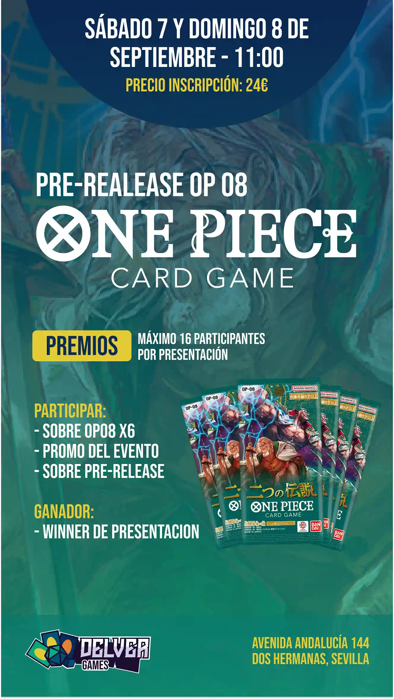 Presentacion OP08 One Piece TCG Sábado